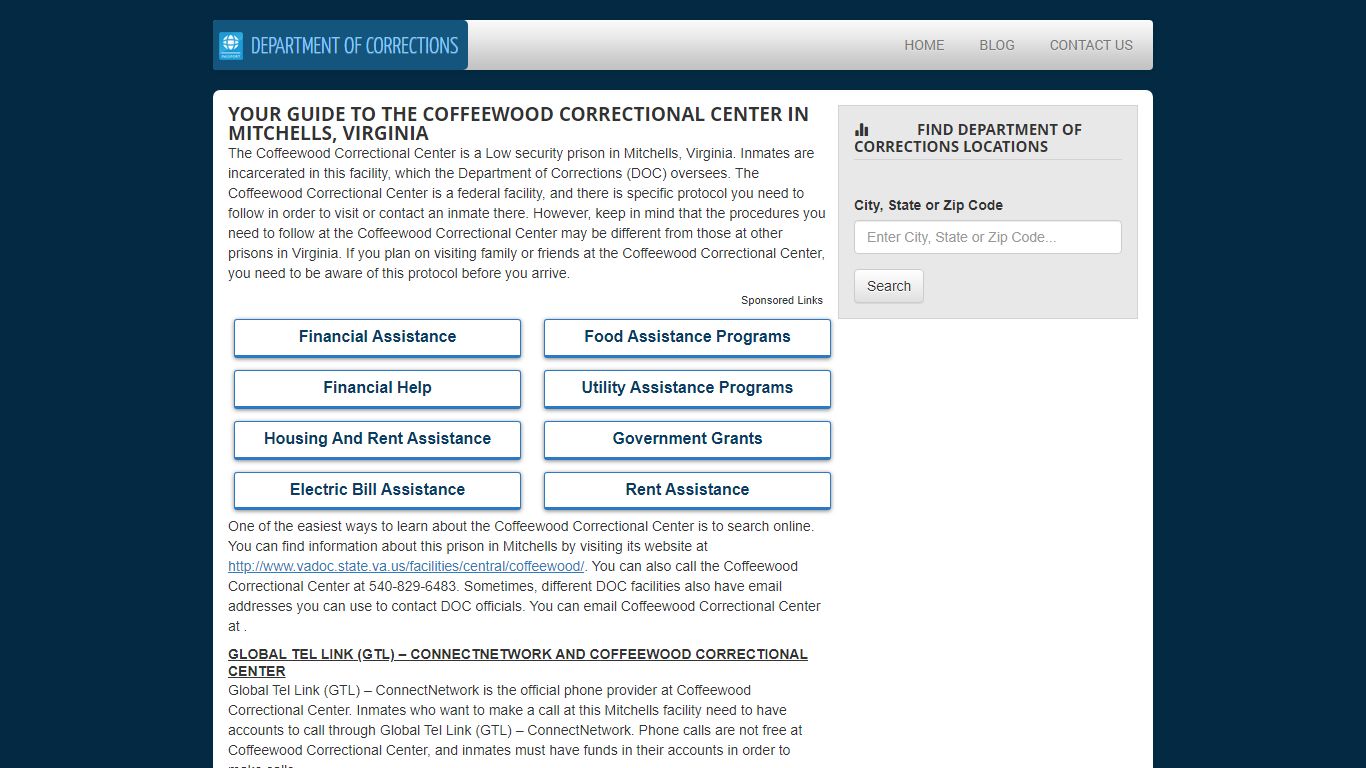 Coffeewood Correctional Center In Mitchells, Virginia | Department-of ...